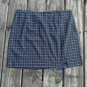 Wild Fable Blue and White Gingham Mini Skirt